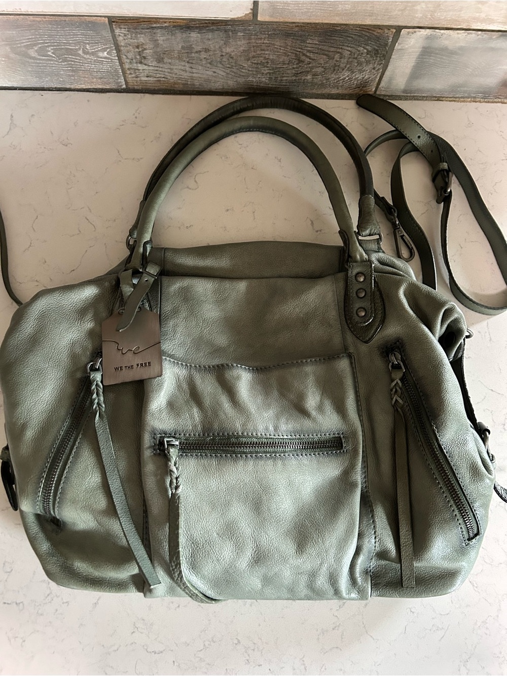 We The Free Emerson Tote-Secret Sage-Micro Emerson, Scarves, All Charms Included - Picture 3 of 16
